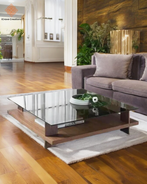 Modern Coffee Table with glass top