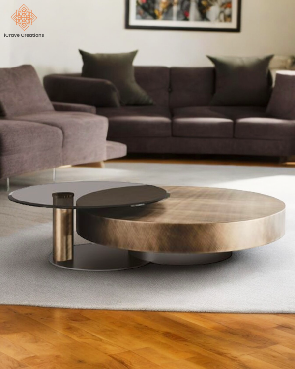 Round Centre Table, 2-Piece, Italian Style