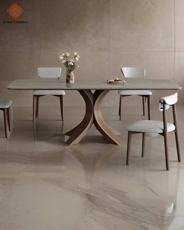Luxury 4 Seater Dining Table With Marble Top
