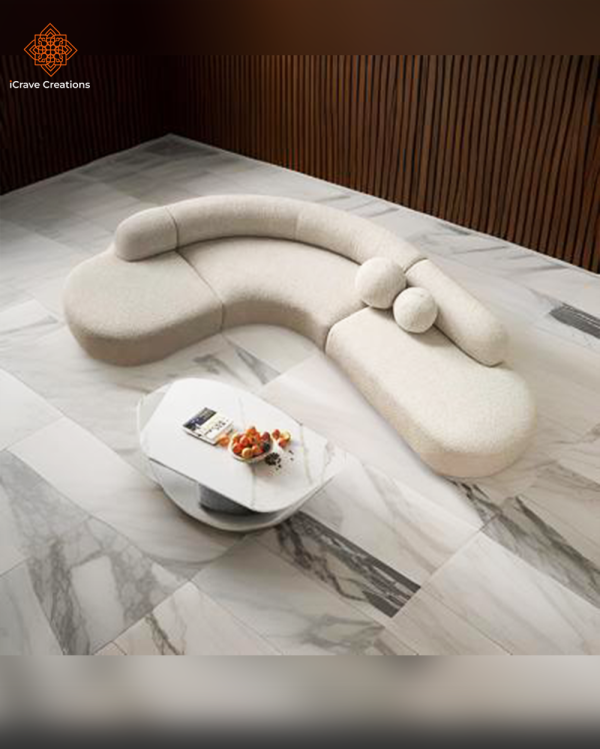 Modern 3+1+1 Seater Semi-Circular Sofa